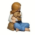 thumbnail image 4 of Resin Desktop Ornament Adorable Girl Holding Dog Figurine for Home for Shelf Display, 4 of 4