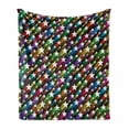 thumbnail image 1 of Colorful Soft Flannel Fleece Throw Blanket, Colorful Stars Pattern Celebration Theme Disco and Nightclubs Jolly Fun, Cozy Plush for Indoor and Outdoor Use, 50" x 60", Multicolor, by Ambesonne, 1 of 5