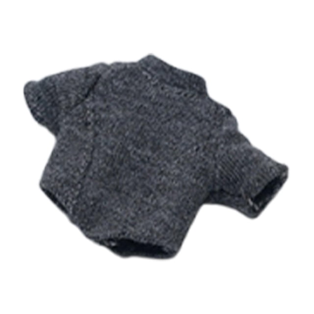 MERIGLARE 1/12 Scale Female Top Collectible Stylish Display DIY Accessory Mini T Shirt Dark Gray
