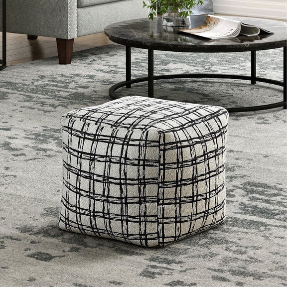 Modern Square Pouf / Versatile Use in Living Space