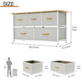 thumbnail image 4 of Bigroof Dresser for Bedroom with 5 Storage Drawers, Wide Dresser Chest of Drawers Fabric Dresser with Sturdy Steel Frame, 4 of 6