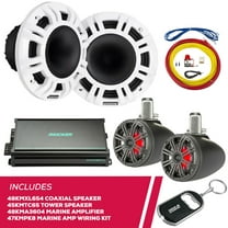 New Kicker 48KMXL654 6.5" Speaker, 45KMTC65 Speaker & 48KMA3604 Amp & Amp Wiring Kit