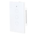 thumbnail image 4 of Interruptor táctil inteligente de 3 vías con control remoto, tipo americano, para Tuya Zigbee, 100-240 V, blanco, 4 of 14