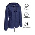 thumbnail image 2 of Chubasquero Avoogue, cortavientos ligero e impermeable, color azul marino, L, 2 of 5