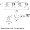 thumbnail image 3 of 26114CDPC Maxim Lighting Seafarer 4 Light Bath Vanity-Polished Chrome Finish-False Bulb Included, 3 of 5