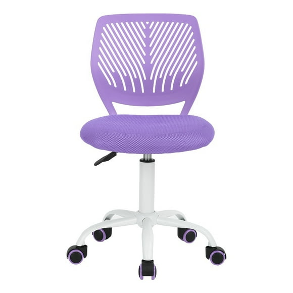 FurnitureR Chaise de Travail Pivotante pour Ado en Plastique et Maille, Violet