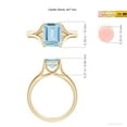 thumbnail image 5 of Angara Natural 2 Ct. Aquamarine Solitaire Ring in 14K Yellow Gold for Women (Ring Size: 3), 5 of 10