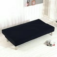 thumbnail image 5 of CJC Stretch Sofa Cover for Armless Sofa Bed - Futon Slipcover Furniture Protector without Armrests Fits 180-210cm Length (Black), 5 of 9