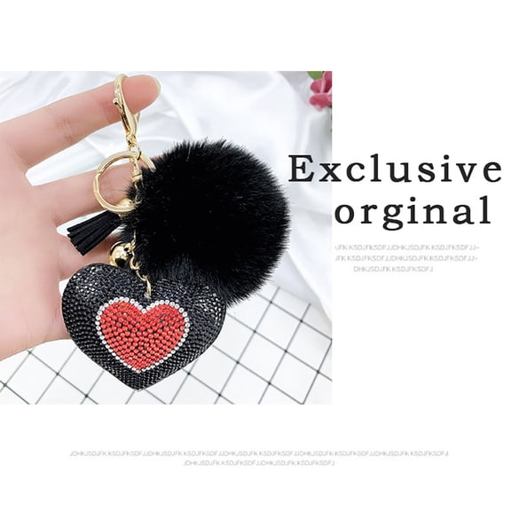 UPOUART 2 Pcs Cute Keychains Furry Ball Acrylic Assorted Attachment Bag Accessories Women
