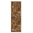 thumbnail image 2 of Aztec Geometric Southwestern Casual Power-Loomed Indoor Runner, 2' 7" x 8, Maroon, 2 of 4
