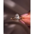 thumbnail image 6 of SOLITAIRE JEWELS 3.1CT Oval Cut Moissanite Diamond Hidden Halo Engagement Ring, Anniversary Ring For Women, 10k Yellow Gold Solitaire Ring, 6 of 8