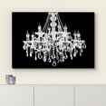 thumbnail image 3 of wall26 Canvas Print Wall Art Black &amp; White Chandelier Silhouette Decorative Lights Digital Art Modern Art Chic Relax/Calm Multicolor for Living Room, Bedroom, Office - 24"x36", 3 of 5