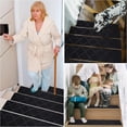 thumbnail image 3 of 15pcs Stair Treads for Wooden Steps - 8x30in Carpet Stairs Runner Indoor Non-Slip Stair Mats for Kids Elders and Pets, 3 of 9
