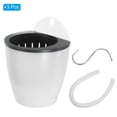 thumbnail image 3 of Unique Bargains 4 Inch Self Watering Plant Pot Hanging Planters with S Hooks, White 3 Pack, 3 of 7