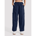 thumbnail image 2 of Pioneer Camp Women's Parachute Cargo Pants, High Waisted Wide Leg Quick Dry Hiking Pants, 2 of 10