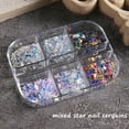 thumbnail image 3 of UDIYO 1 Box Nail Sequins Sufficient Quantity Non-Irritation Shiny Visual Effect Sparkling Light Reflective Attractive Mixed DIY Nail Glitters Star Sequins Decor Nail Supplies, 3 of 7