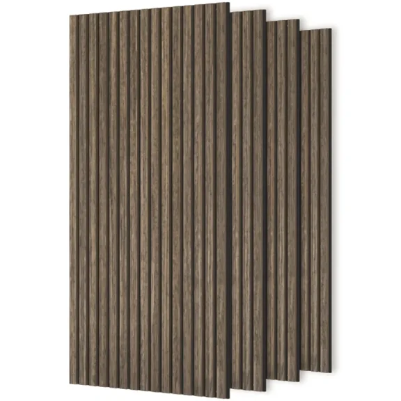 4 Pack Sound Absorbing Slat Wall Panels Wooden Acoustic Soundproof Panels for Wall Decoration