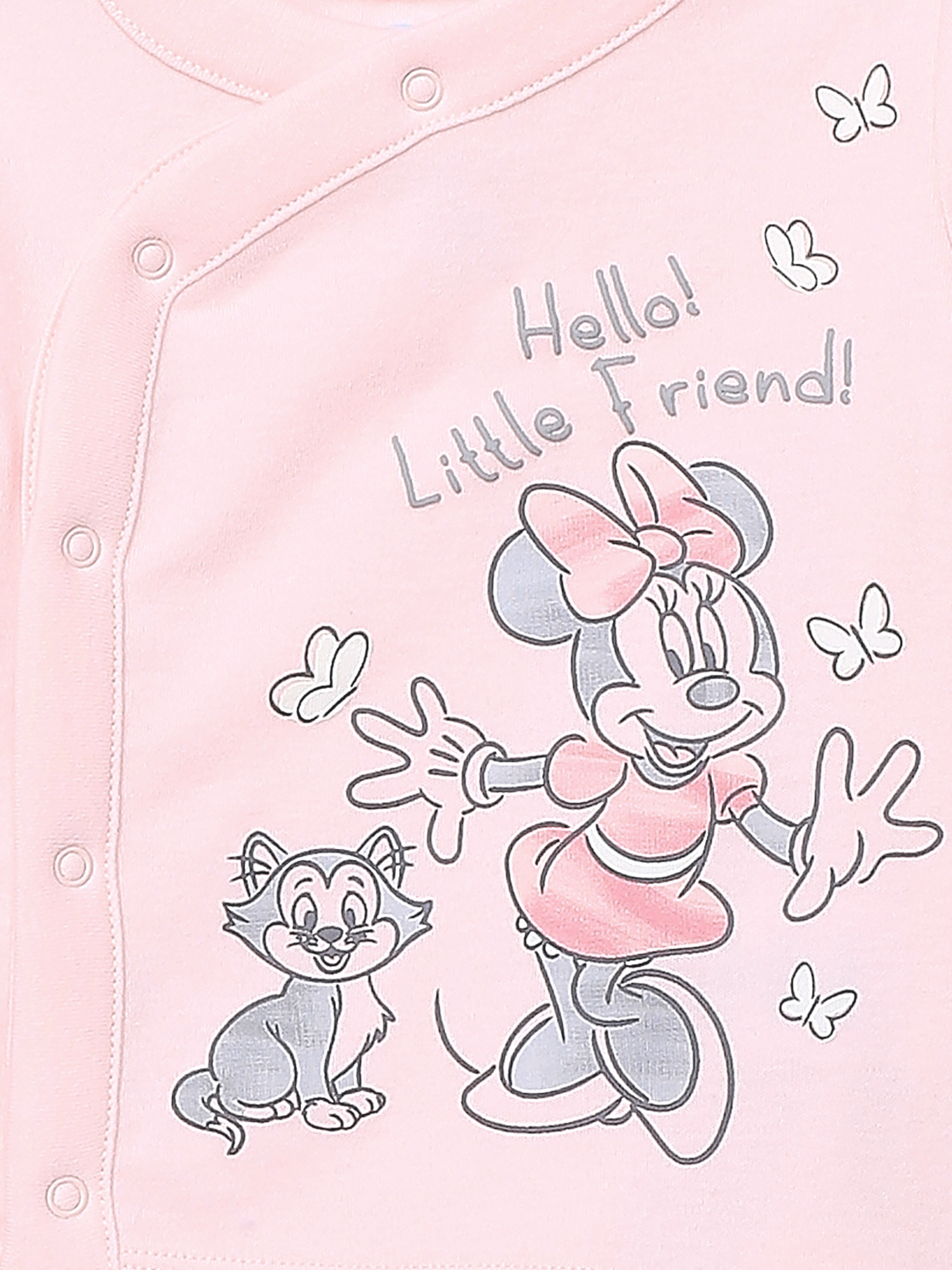 Disney Baby Wishes + Dreams Minnie Mouse Infant Baby Take Me Home Hat, Long-Sleeve Tee, and Pants Outfit Set, 3-Piece Sizes Preemie-6 Months
