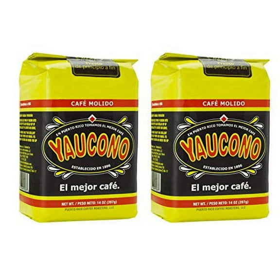 Yaucono Coffee Medium Roast Ground, Arabica, 14 Ounce (Pack of 2)