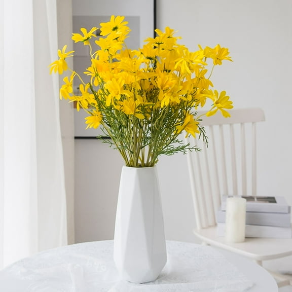 SPRING PARK 5-head Bouquet Flowers Artificial Home Silk Wedding Fake Party Flower Decor Leaf Floral