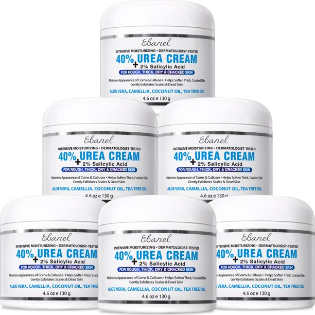 Urea Cream 40 Plus Salicylic Acid, 6Pack, Callus Remover Hand Cream