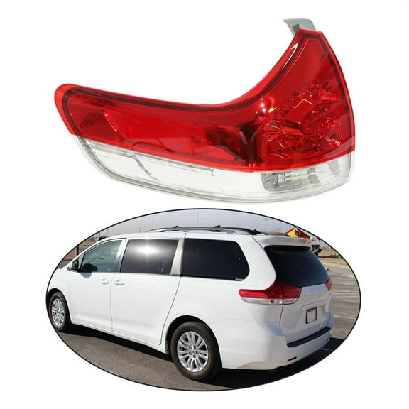 munirater 1-Pack Rear Left Tail Light Brake Lamp Assembly Replacement for 2011-2014 Toyota Sienna Outer Driver Side 8156008030 TO2804107