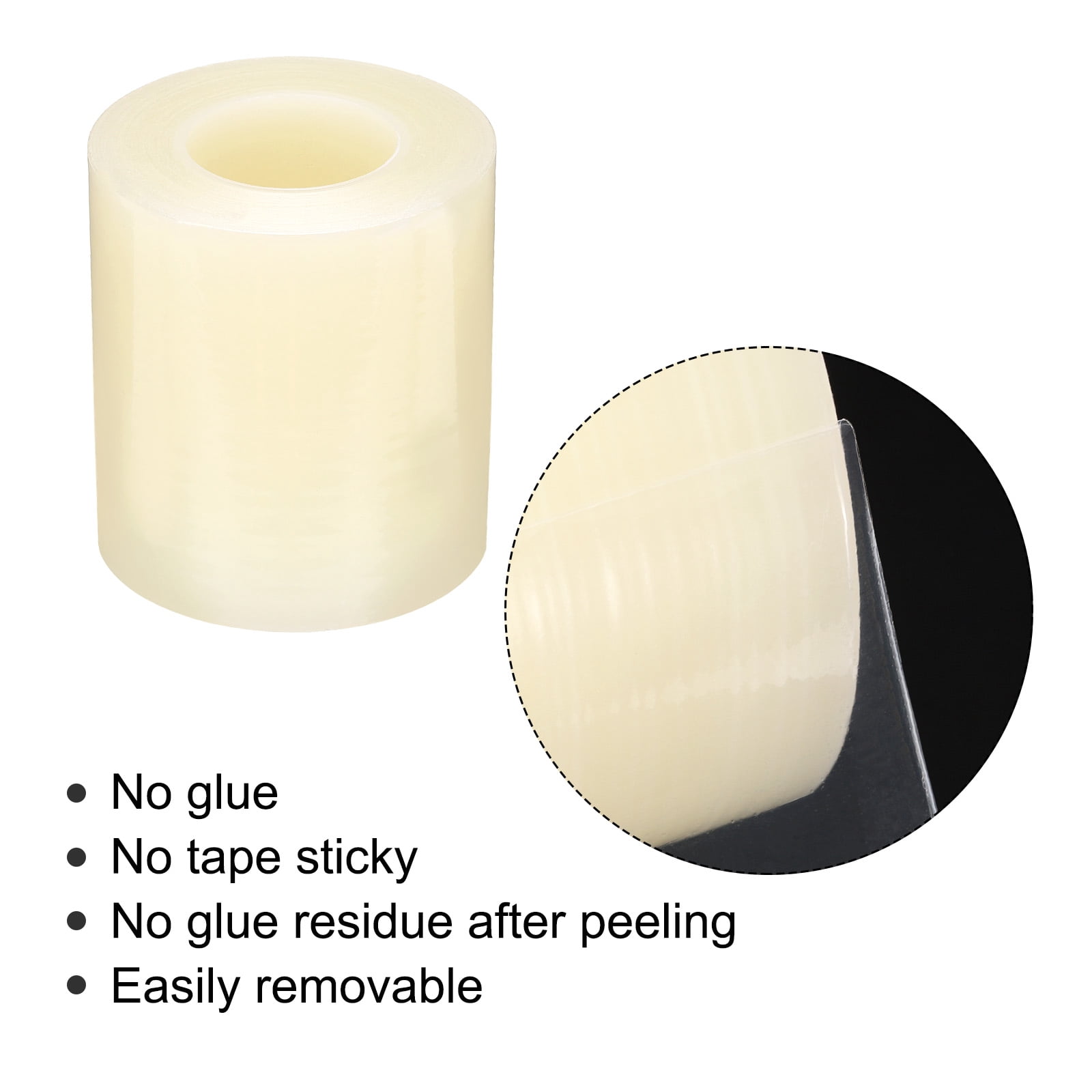 Unique Bargains PE Protective Film for Aluminum Doors and Surfaces Protection Clear 3.15" x 164Ft