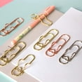 thumbnail image 4 of Large Metal Paper Clips Silver Gold Rose Gold Electroplated Bookmark Pen Clip for Home Office School, 4 of 7