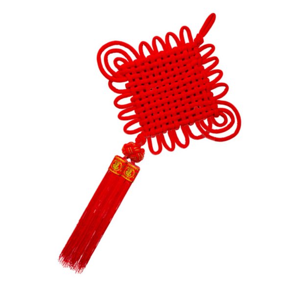 Minkissy 1Set Red Chinese Knot Hanging Decorative Textile Pendant for Vintage Home Spring Festival Decor