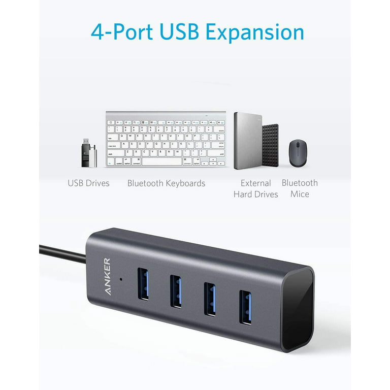 Anker Aluminum USB C Hub Adapter with 4 USB 3.0 Ports 