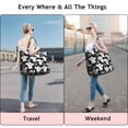 thumbnail image 5 of Black Halloween Ghosts with Boo Travel Tote Bags for Women Carry On,Large Weekender Bags for Women Travel,Multi Functional Duffle Bag for Work,Shopping,Sports, 5 of 5