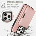 thumbnail image 4 of for iPhone 14 Plus Wallet Case with 7 Card Slots, Detachable Magnetic Back Cover, Premium PU Leather Kickstand Drop Protective Shockproof Classic Flip Case for iPhone 14 Plus, Rosegold, 4 of 9