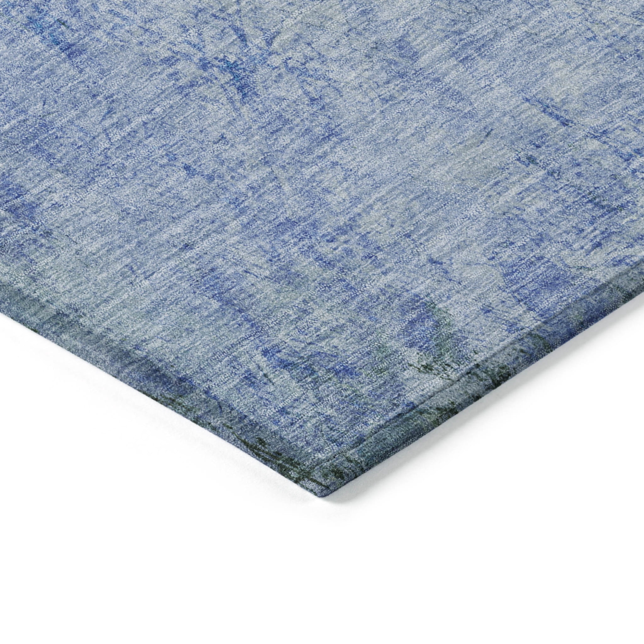 HomeRoots 618602 5 x 8 ft. Blue & Lime Green Abstract Washable Indoor & Outdoor Rectangle Area Rug