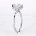 thumbnail image 3 of Cora Jewellery 10x8MM Oval Moissanite Engagement Ring For Women, Hidden Halo Ring, 14K White Gold, 3 of 7