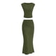 thumbnail image 1 of Conjunto de Falda PRETTYGARDEN Mujer Top Corto Verde Militar XXL, 1 of 8