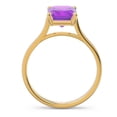 thumbnail image 4 of 2.50 Ct Emerald Cut Amethyst Gemstone Unique Solitaire Wedding Ring for her Solid 14K Yellow Gold Size 6.5 by Diamond-Capitals, 4 of 8