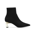 thumbnail image 2 of ALFANI Womens Black Metallic Heel Stretch Padded Bambey Pointed Toe Sculpted Heel Dress Booties 5.5 M, 2 of 4