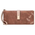 thumbnail image 1 of Cartera para mujer con tres pliegues, estilo retro esmerilado, tipo tarjetero, multifuncional, portátil, tipo clutch largo, 1 of 1