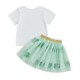 thumbnail image 3 of Okbabeha Toddler Girl St. Patrick's Day Outfit Irish Shirt + Tutu Tulle Skirt Little Girl Birthday Clothes, 3 of 8