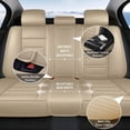 thumbnail image 2 of HQBQBUG Car Seat Covers for Ford Bronco Sport 2021-2026:5 Seats Full Set Breathable Leather Automotive Seat Protectors Beige,Full Set(5Seat), 2 of 9