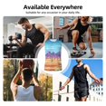 thumbnail image 4 of Bingfone Pixel Desert Landscape Pattern Men's Tank Tops Workout Sleeveless Tee Shirts Running Beach Tanks for Men-Medium, 4 of 4