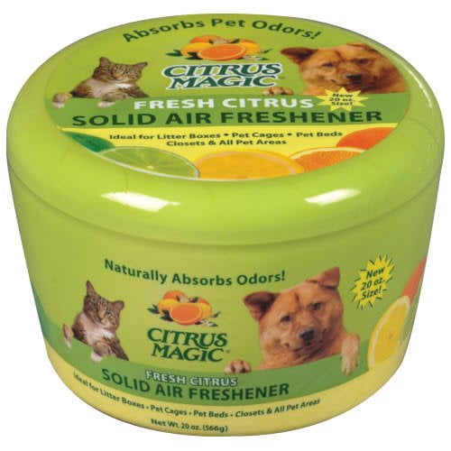 Citrus Magic Pet Odor Absorbing Solid Air Freshener Fresh Citrus, 20 Ounces