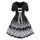 thumbnail image 1 of Talla grande Bowknot Tribal Print Flare Vestido Rosegal vestidos vintage tallas grandes, 1 of 5