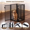 thumbnail image 5 of Dog Gate, Domipet Pet Gate Freestanding, 80''Extra Wide Dog Gate 32''Height Pet Playpen for Doorways, Black, 5 of 10