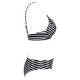thumbnail image 3 of Traje de Baño Ocean Pacific para Mujer Bikini, Top con Varilla, Tirante Delgado, Estampado Rayas Multicolor Talla CH 2 Piezas, 3 of 4