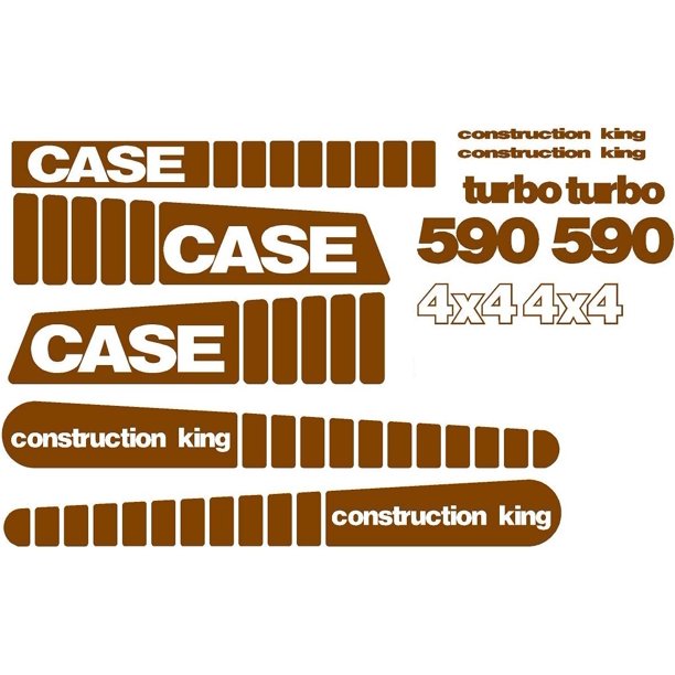 Decal Set Made For Case 590 Turbo 4 x 4 Construction King Backhoe