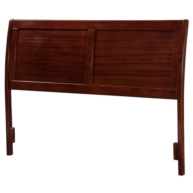 Leo & Lacey Solid Hardwood Walnut Headboard Sleigh Design 55.63" Unassembled