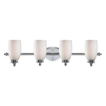 Designers Fountain 6704 Belize 4 Light Bath Bar in Chrome Finish