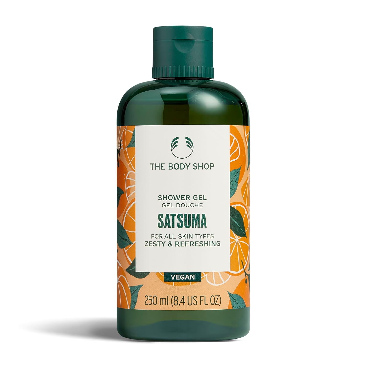 The Body Shop Cleansing Shower Gel with Satsuma Extract, Citrus Scent, 8.45 Fl Oz
