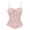 Pink, variant on Womens Retro Jacquard Bustier Corset Lace-Up Waist Cincher Vintage Top Elegant Shapewear Pink XL